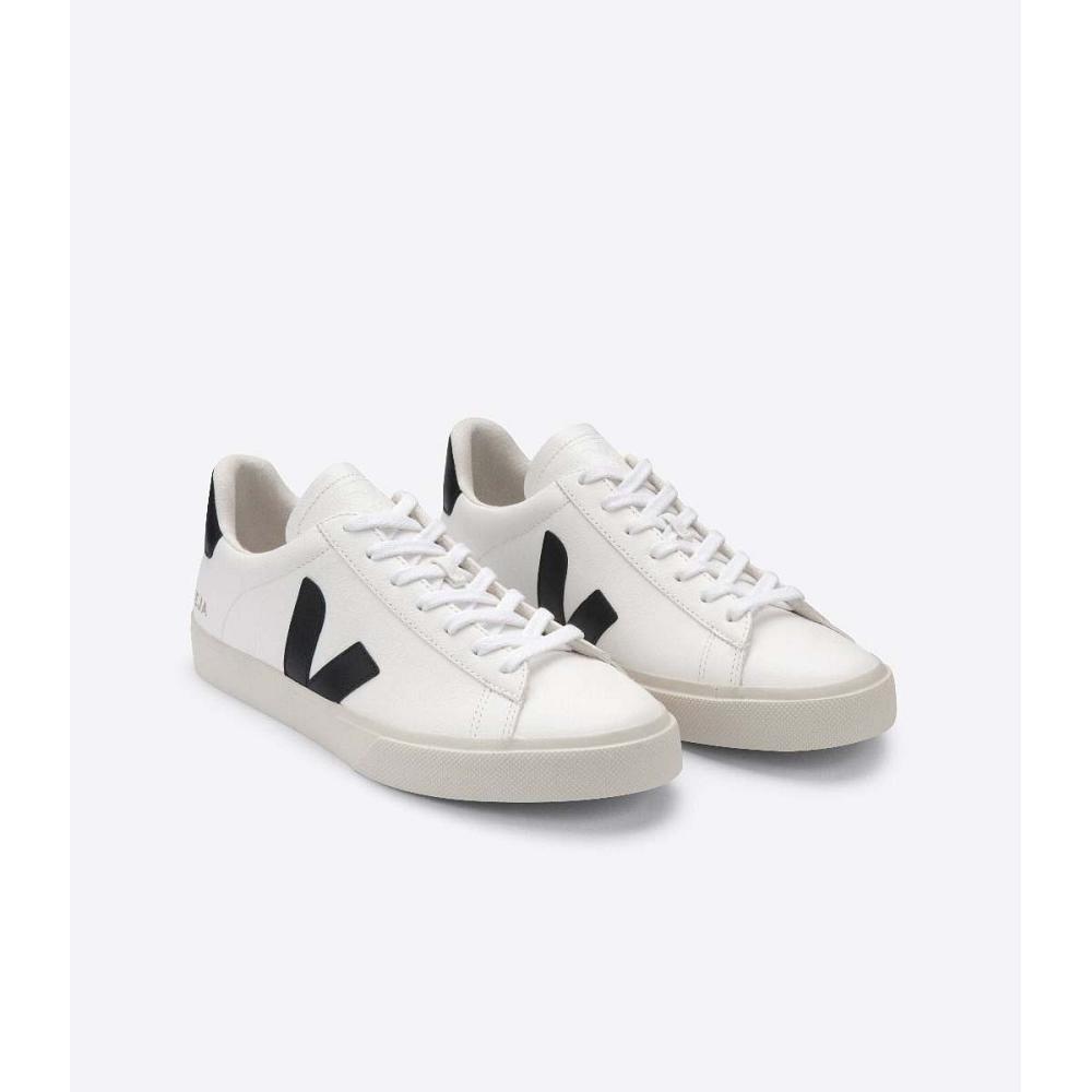 Veja CAMPO CHROMEFREE Low Tops Sneakers Dame White/Black | NO 592LIS